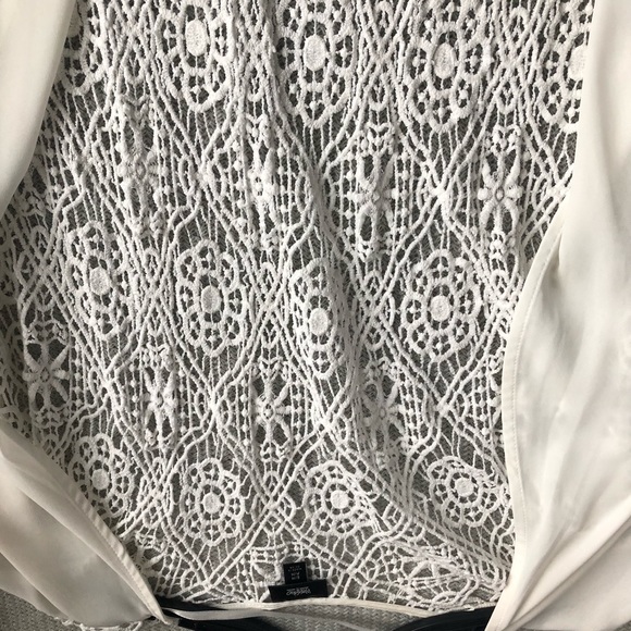 White macrame kimono or cover up - Picture 2 of 2